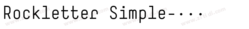 Rockletter Simple字体转换